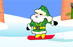 Игра Дядо Коледа на сноуборд
