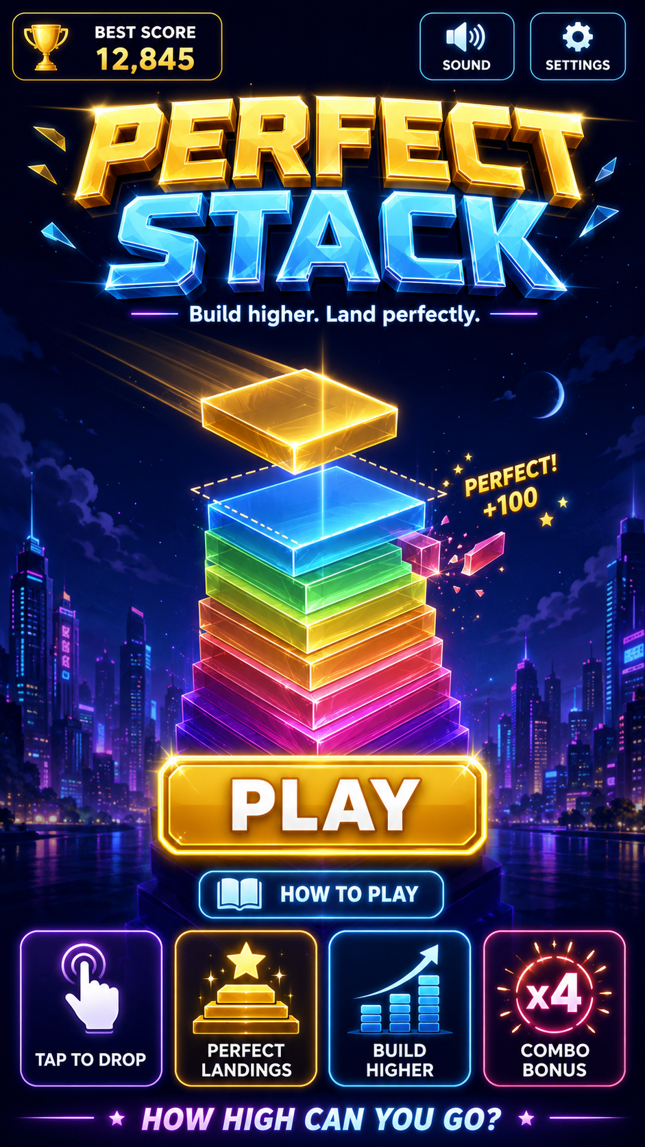 Perfect Stack — Build higher. Land perfectly.